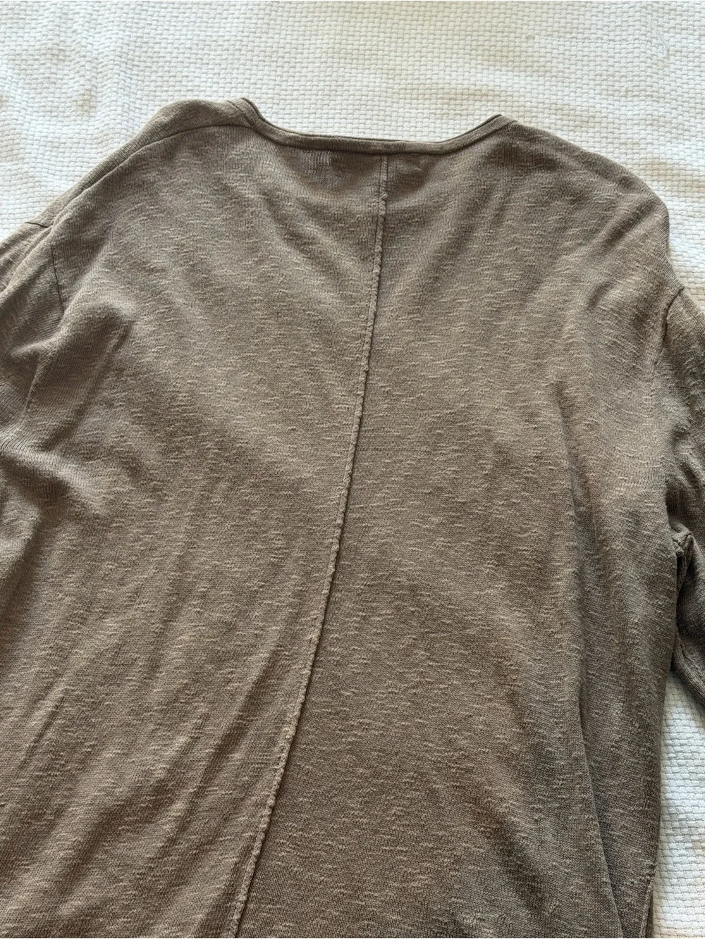Rag & Bone Taupe Linen Blend Long Sleeve Top Men’s M